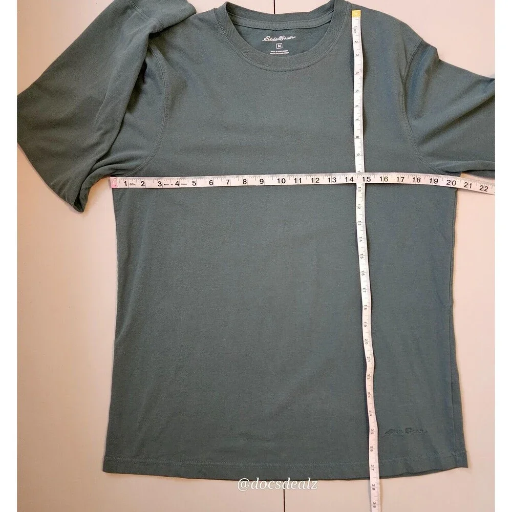 Eddie Bauer Green Long-Sleeve Tee Men's Medium - Picture 3 of 7